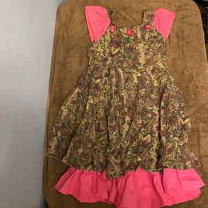 Pink and Camo little girls dress